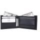Black Stylish Leather Wallet With Credit Card Holder And Money Clip Purse