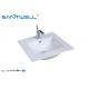 Indoor Square Above Counter Basin AB8003-50 White Glazed Painting