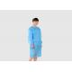Ultrasonic Seams Plastic Isolation Gowns , Blue Disposable Overalls Anti Bacterial