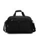 Water Resistant Black Nylon Duffle Bag With Zipper Closure Adjustable Strap