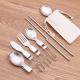 9*4cm Foldable Kitchen Flatware Sets 304 Stainless Steel Fork Spoon For Camping