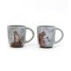 Custom printed coffee mugs Animal ceramic mug with 3D decal on glaze for Harvest