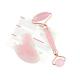 14*5cm Spiked Rose Quartz Jade Roller And Gua Sha Stone Face Massager