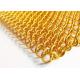6mm Hole size Gold Color SS316 Decorative Woven Wire Mesh For Curtain And Space Divider