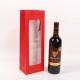 Red And Black Offset Printing Paper Wine Gift Bags With Handles