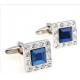 New promotional customed logo crystal zinc alloy cufflinks sports corperate gifts