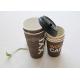 Large Capacity 22 Oz Disposable Ripple Paper Cups For Coffee / Tea With Lid And Sleeve