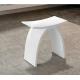 White Artificial Stone Shower Bench Small Size Durable Eco Friendly