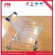 Fan Shaped Metal Shopping Trolley 150 Liter Four Wheel