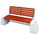 Modern Courtyard Outdoor Wooden Bench Furniture With Mild Steel Camphor Wood Material