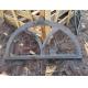 Antique Architectural Cast Iron Windows Salvage Half Moon Shape H19*W32CM