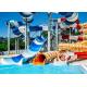 Customized Long Spiral Water Slide 12m Platform Height 890 Riders / H Capacity