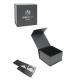 Black Foldable Shoe Box with Magnet Closure, Custom Logo Book Shaped Gift Box Apparel Paper Packaging