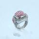 Fashion 316L Stainless Steel Casting Clay CZ Stones Ring LRX386