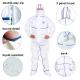 Sf Microporous Film Sms White Protective Coverall Bound Seams Taped Disposable