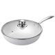White Aluminum Ceramic Coating Nonstick Frying Pans With lid