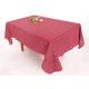 Red And Black Checkered Table Cloth With 100 Percents Polyester Material