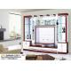Wall Mounted Automatic TV Lift Cabinet White Hidden Pop Up Fireplace