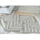 Whit	Marble Mosaic Tile , marble mosic floor tile 10mm Thickness 302x302mm Sheet Size