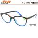 New style fashion competitive price Color plastic reading glasses, spring hinge