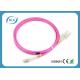 Pink Mode Conditioning Fiber Optic Patch Cables , PC Fiber Optic Patch Cables Single Mode
