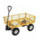 Garden Hand Trolley 3.50-4 Pneumatic 4 Wheel Platform Tool Cart for Home Garden Wagon