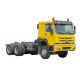 Yellow 10 Tires Truck Tractor Head HW76 371Hp Tractor Trailer Diesel Engine