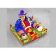 PVC Tarpaulin Giant Inflatable Fun City Castle Bouncer With Slide 3 Years Warranty