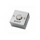 European Standard SPDT Push Button To Exit , 53 * 53mm Door Release Push Button Zinc Alloy Panel