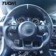 Black Carbon Fiber Leather Steering Wheel Volkswagen Golf GTI R R - Line GTS