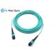 MPO To MPO Fiber Optic Cable Assemblies 12 Fiber OM3 50/125 Round Cable