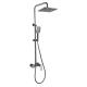 Function Hot Cold Water Mixer Brushed Silver-gray Shower Set for Modern Bathroom Designs