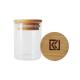 2oz 3oz Wood Lid Borosilicate Glass Jar For Weed Dry Products