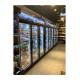 444L Commercial Display Freezer Multi Glass Door Fridge Multifunctional