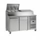 Refrigeration Equipment Salad Bar Counter Commercial Use Pizza Working Table Counter Table Chiller With 2 Door