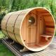 Canadian Wood Hemlock / Red Cedar Barrel Traditional Steam Sauna Room For Outdoor