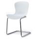 modern plastic dining chair with metal leg