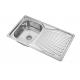 500MM Stainless Steel Kitchen Sink With Drainboard Single Bowl