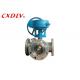 T Port Gear Operation 3 Way Ball Valve Stainless Steel SS 150LBCF8 CF8M