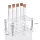 Scientific Experiments 12Pcs 20x150mm Glass Test Tubes With Cork Stoppers 1 Rack Of Acrylic Material