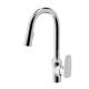 N11C611 Kitchen Mixer Faucet , Pull Out Sprayer Faucet Single Handle One Hole
