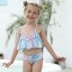 Two Piece Girl Swim Suits Gradient Print Girl Bathing Suit Fashion Ruffled Bikini