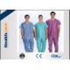Soft Nonwoven Disposable Scrub Suits With ISO13485 Surgical Nurse Coat Pink Dark Green