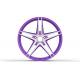 Purple Lightweight Monoblock Wheels Aviation Aluminum 6061 PCD 5-114.3 19 Inch