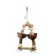 natural wooden and coconut triangle bird swings,for lovebirds ,medium