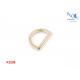 High Polished Canvas Belt D Ring , 20mm Inner Size Metal D Rings For Handbags