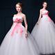 Pink High Waist Lace Straps Rose Butterfly Sashes Wedding Dress Wholesale Wedding Dress