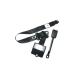 Black Car Safety Belt Automatic Emergency - Lock 3 Point Kit With Steel Rope Lock