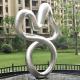 Large Outdoor Stainless Steel Abstract Wave Sculpture Unique Modern Artwork