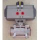 Stainless Steel Actuated Ball Valves With 90° Pneumatic Actuator Air Torque
